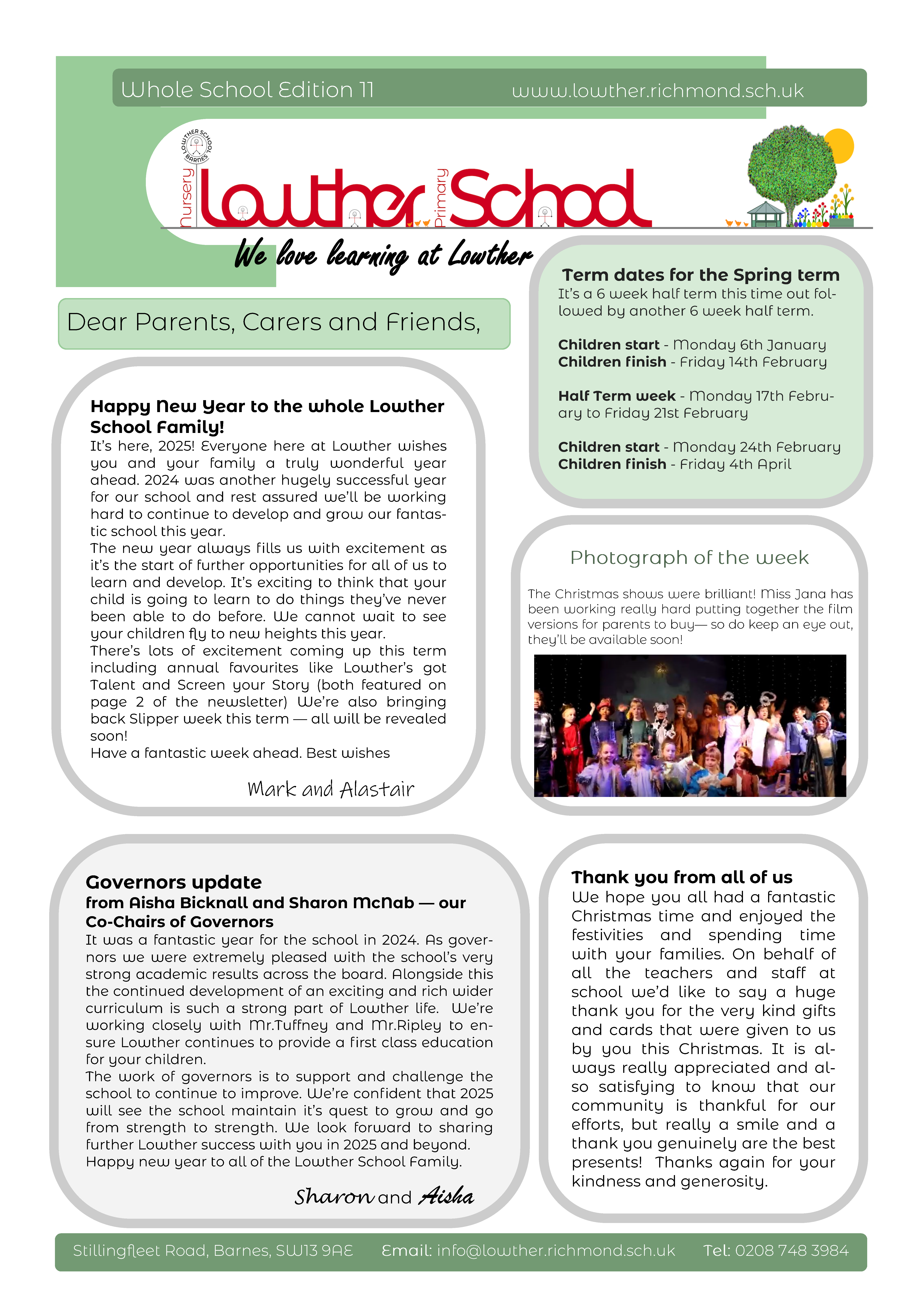 Newsletter 6th January 2025 pdf link